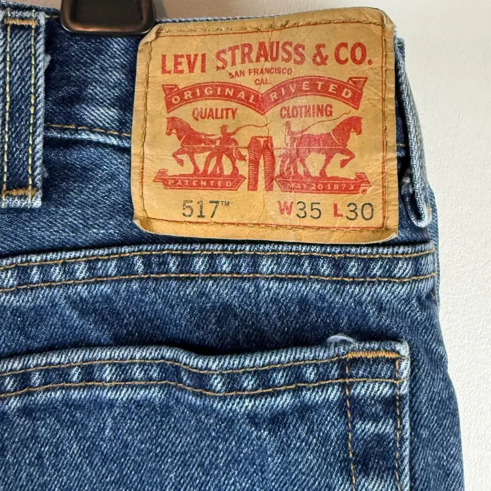 Levi Strauss & Co 517 Original Riveted Mens Jeans‎ 35/30 Blue